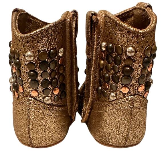Frye Baby Deborah Studded Boots With Hook and Loop Fasteners, size 3 - Picture 4 of 6
